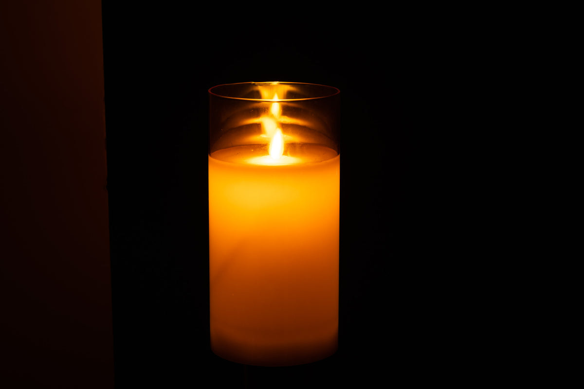 LED-lampe Blinkende Glas Guld Medium