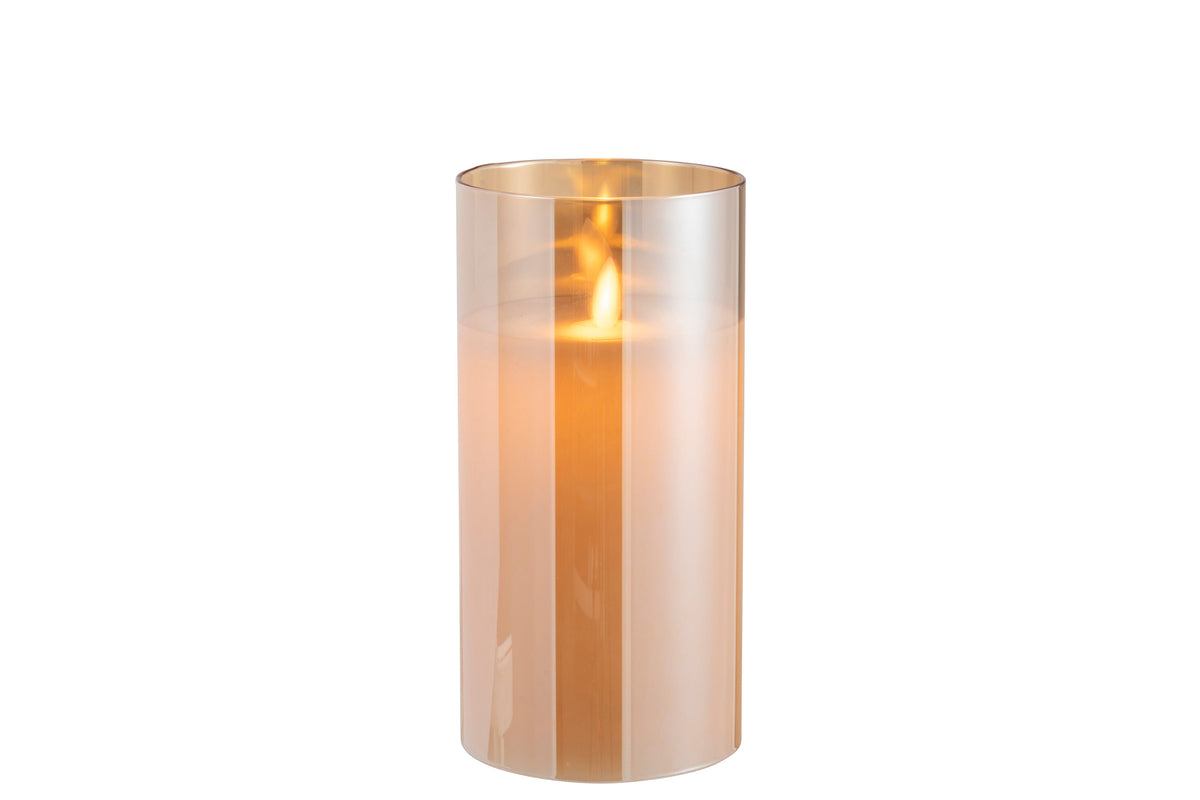LED-lampe Blinkende Glas Guld Medium