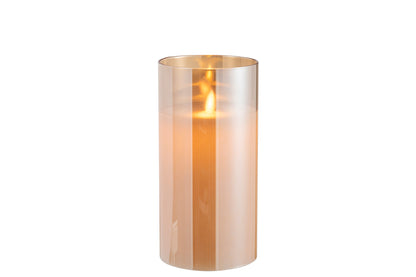 LED-lampe Blinkende Glas Guld Medium