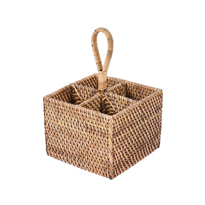 Bestikholderen i rattan nr. 4, naturlig brun, Bazar Bizar