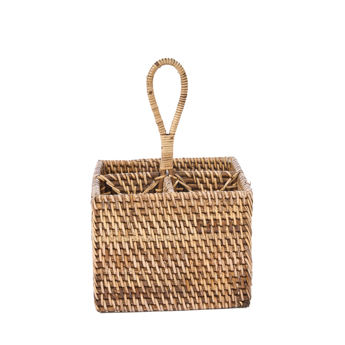 Bestikholderen i rattan nr. 4, naturlig brun, Bazar Bizar