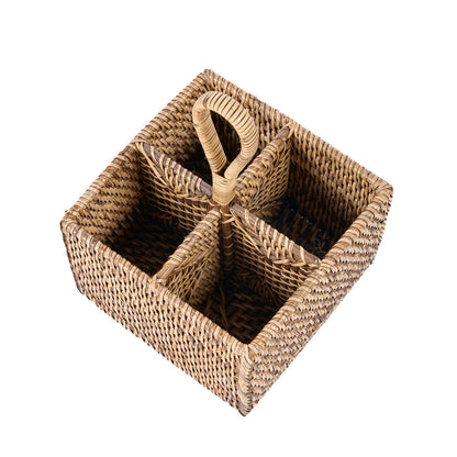 Bestikholderen i rattan nr. 4, naturlig brun, Bazar Bizar
