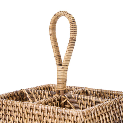 Bestikholderen i rattan nr. 4, naturlig brun, Bazar Bizar