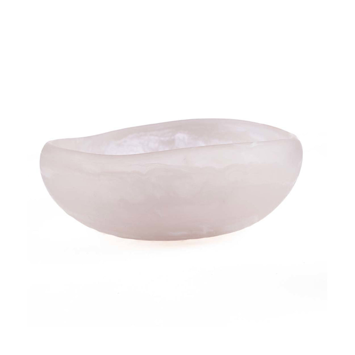 Resin Organic-skålen – Pink og hvid – Large Bazar Bizar