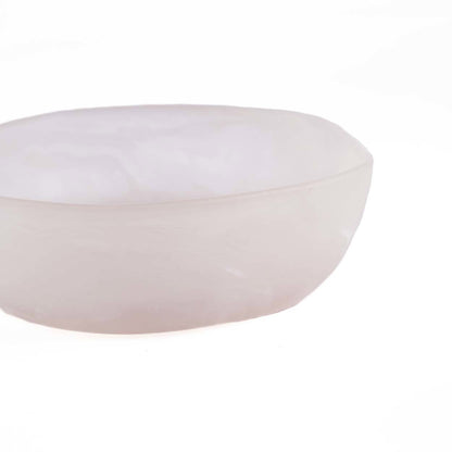 Resin Organic-skålen – Pink og hvid – Large Bazar Bizar