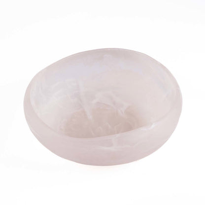 Resin Organic-skålen – Pink og hvid – Large Bazar Bizar