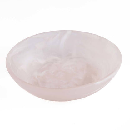 Resin Organic Skål Lyserød Hvid Medium Bazar Bizar