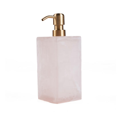 Resin-sæbedispenser – lyserød, hvid | Bazar Bizar