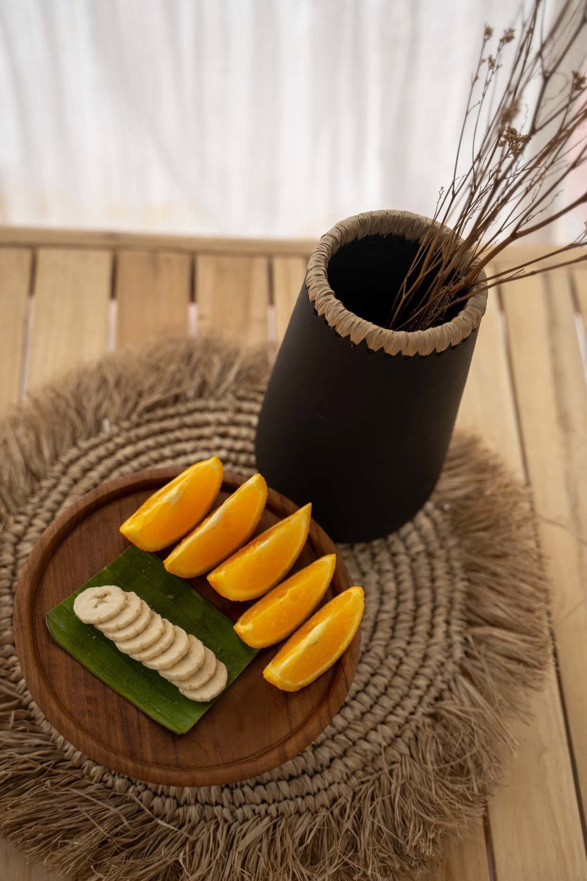 Pladsmåtten i søgræs og raffia - Naturel Bazar Bizar