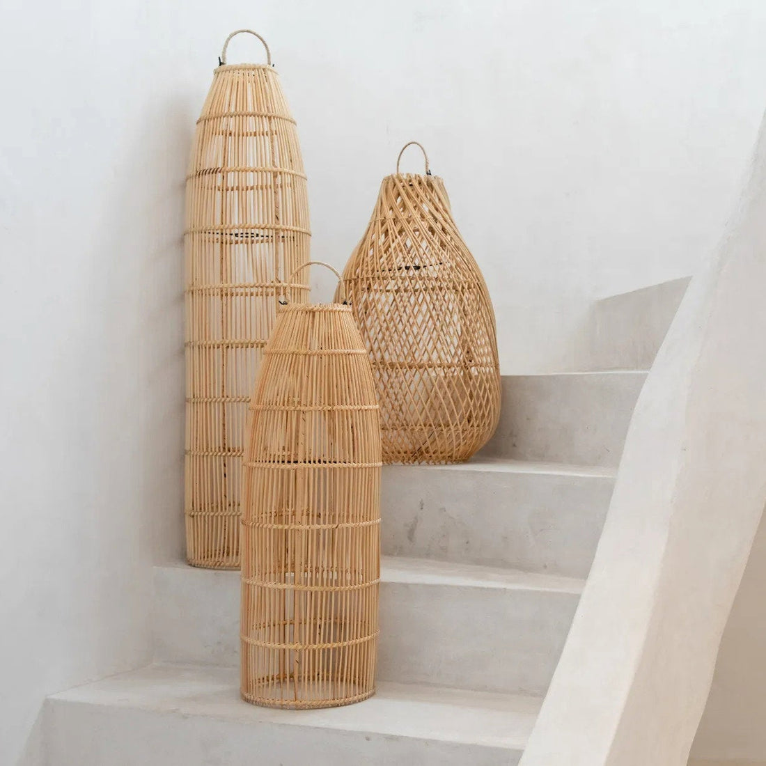 Fish Trap Pendellampe Naturel Large Bazar Bizar