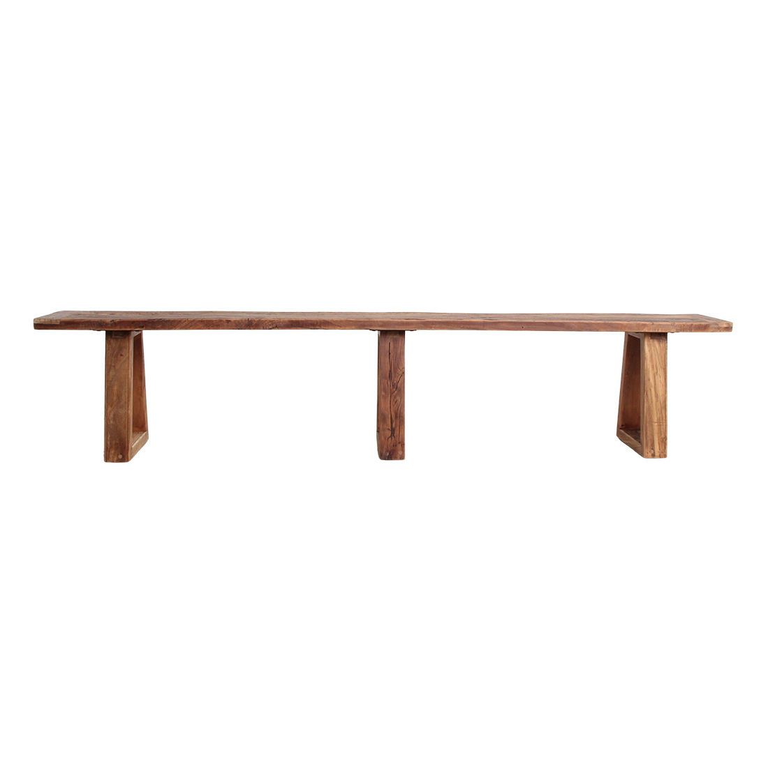 Spisebænk i teaktræ Farmwood 220 cm Raw Materials
