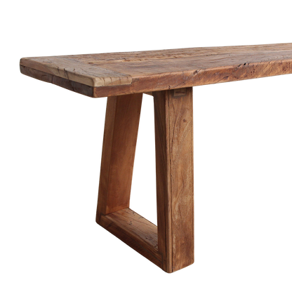 Spisebænk i teaktræ Farmwood 220 cm Raw Materials