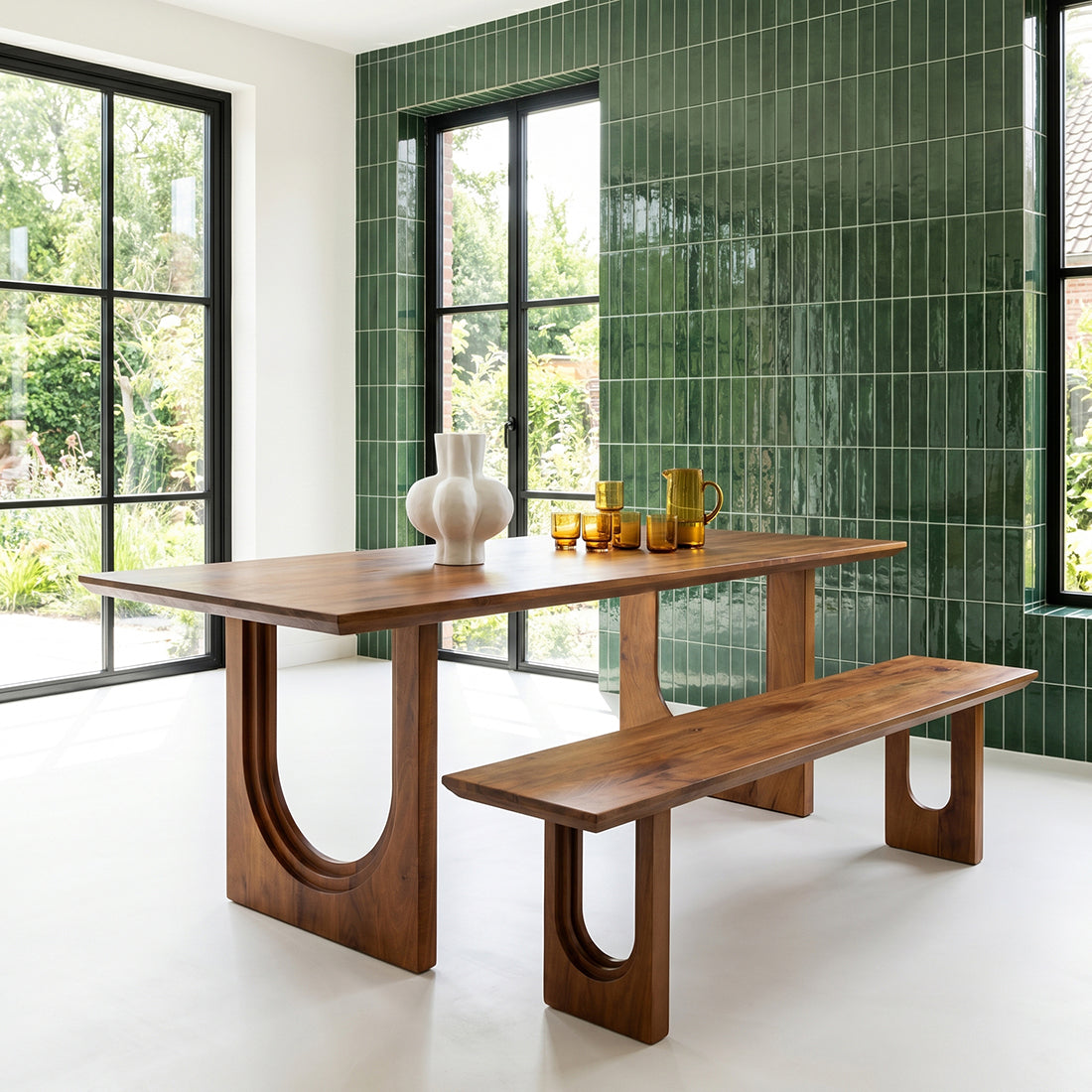 Eetkamerbank Bullnose Chamfered Mangohout 240cm Raw Materials