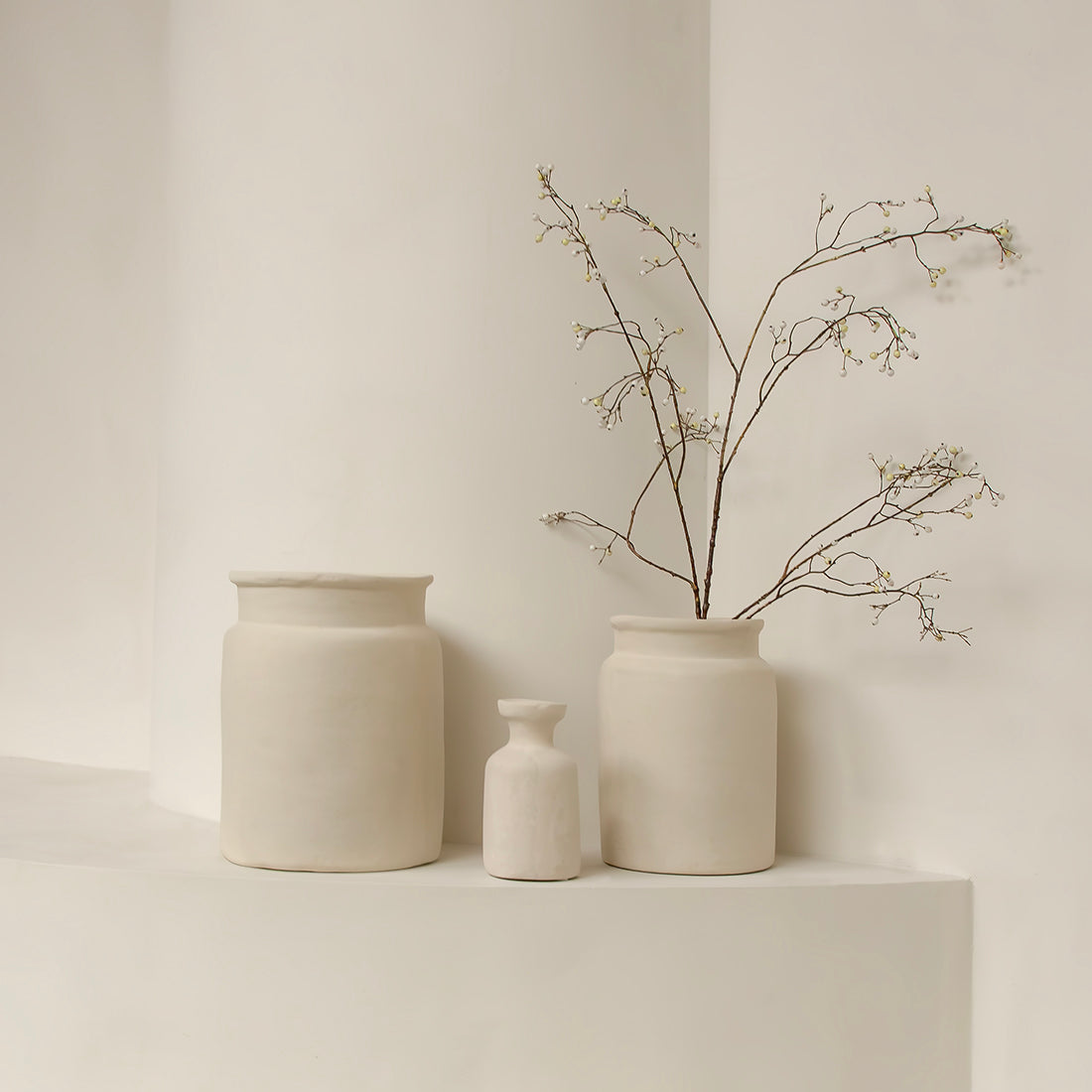 Chalk dekorativ vase Mandore Medium Raw Materials