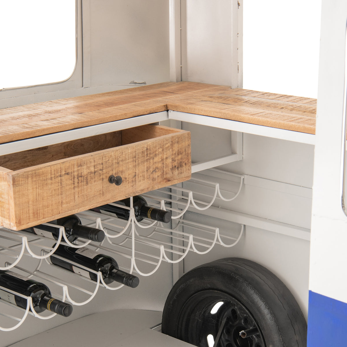 Bar Retro Camper Blå/Hvid J-Line