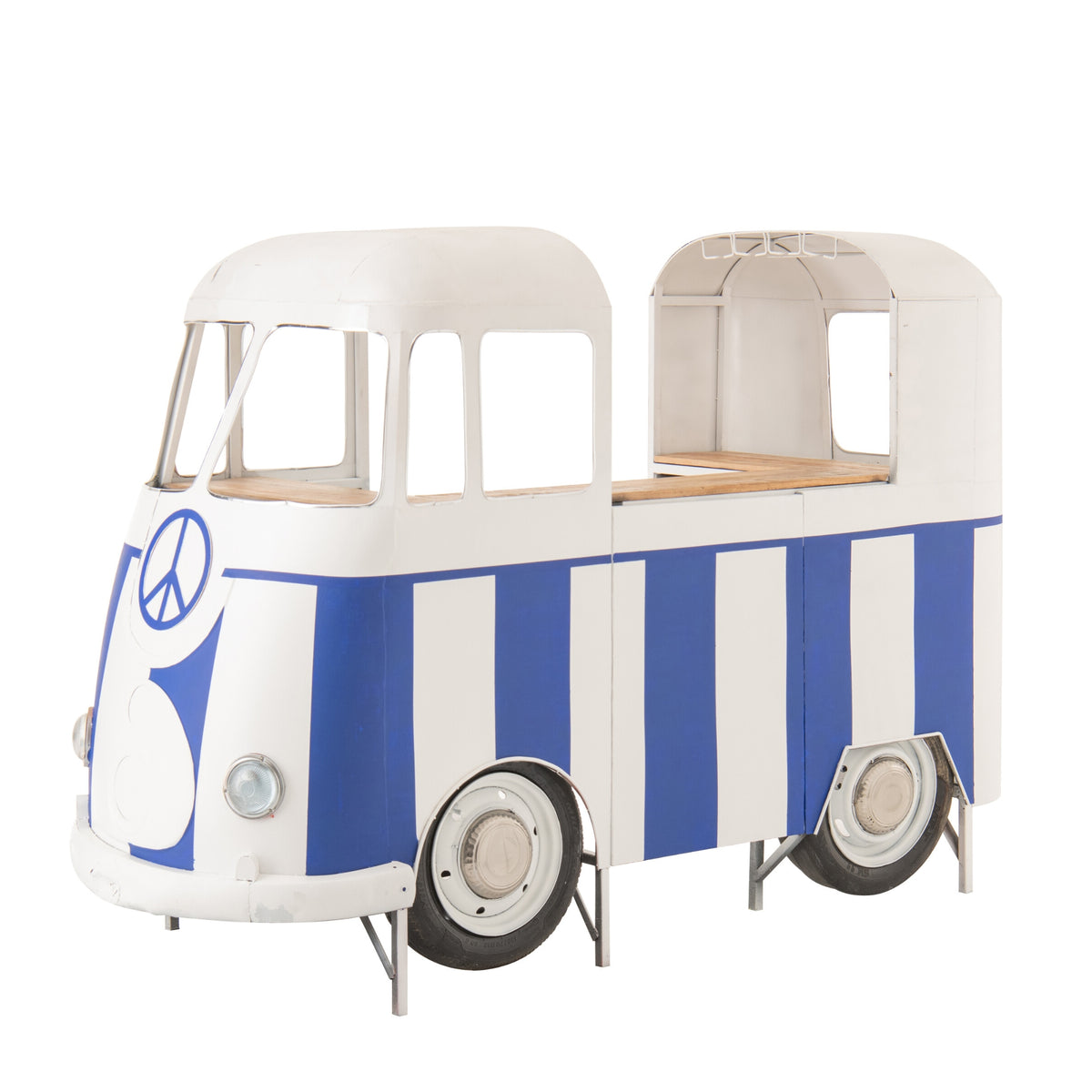 Bar Retro Camper Blå/Hvid J-Line