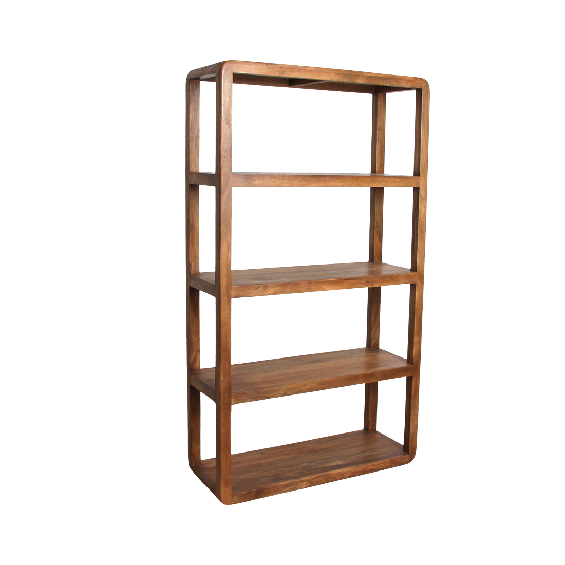 Bullnose-reol med 5 hylder i råmaterialer