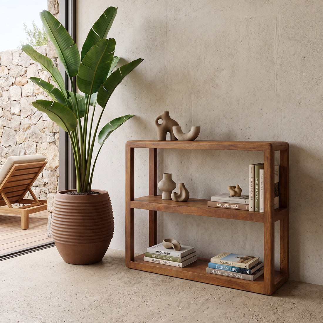 Bullnose Hyle med 3 Hylder Raw Materials