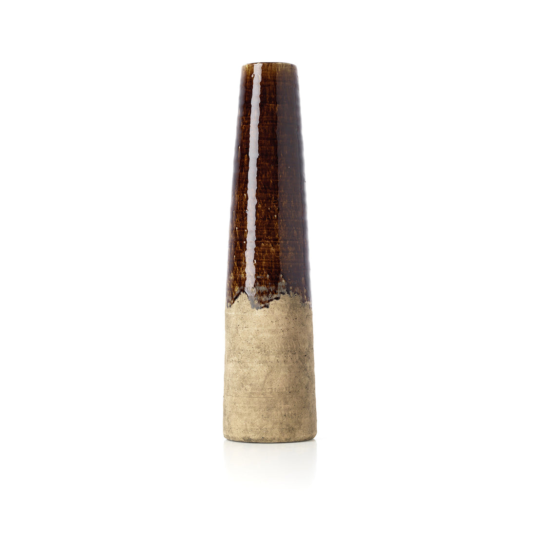Amber Keglevase Betonbrun Large Bazar Bizar
