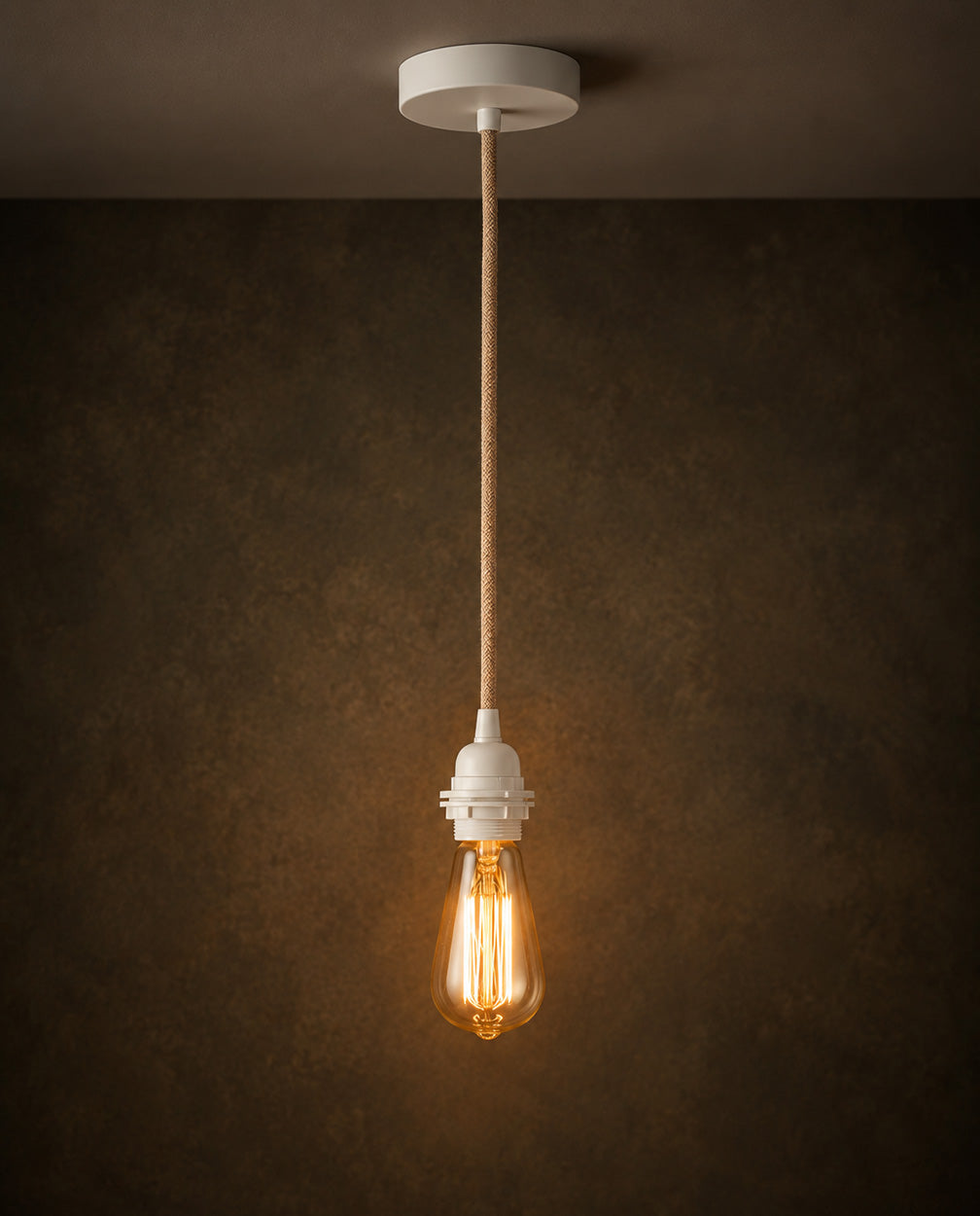 Loftlampe med 1 fatning Naturhvid