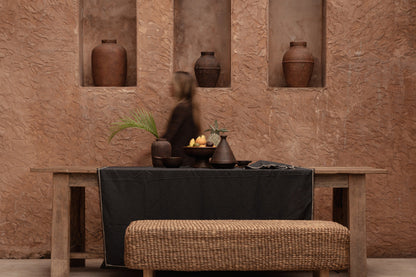 Het Tuscany Tafelkleed - Zwart Naturel - 150x300 Bazar Bizar
