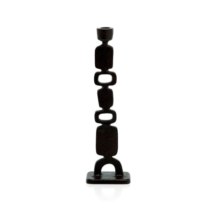 Totemo-lysestagen, sort, large, Bazar Bizar
