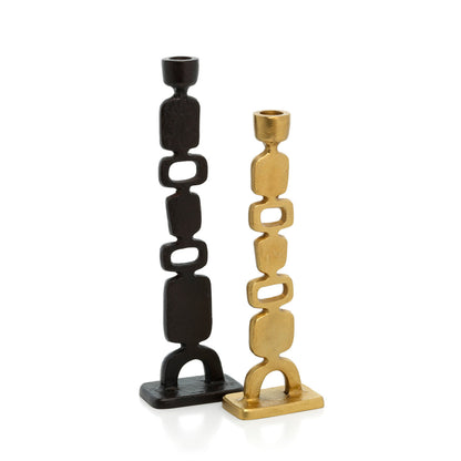 Totemo-lysestagen, sort, large, Bazar Bizar
