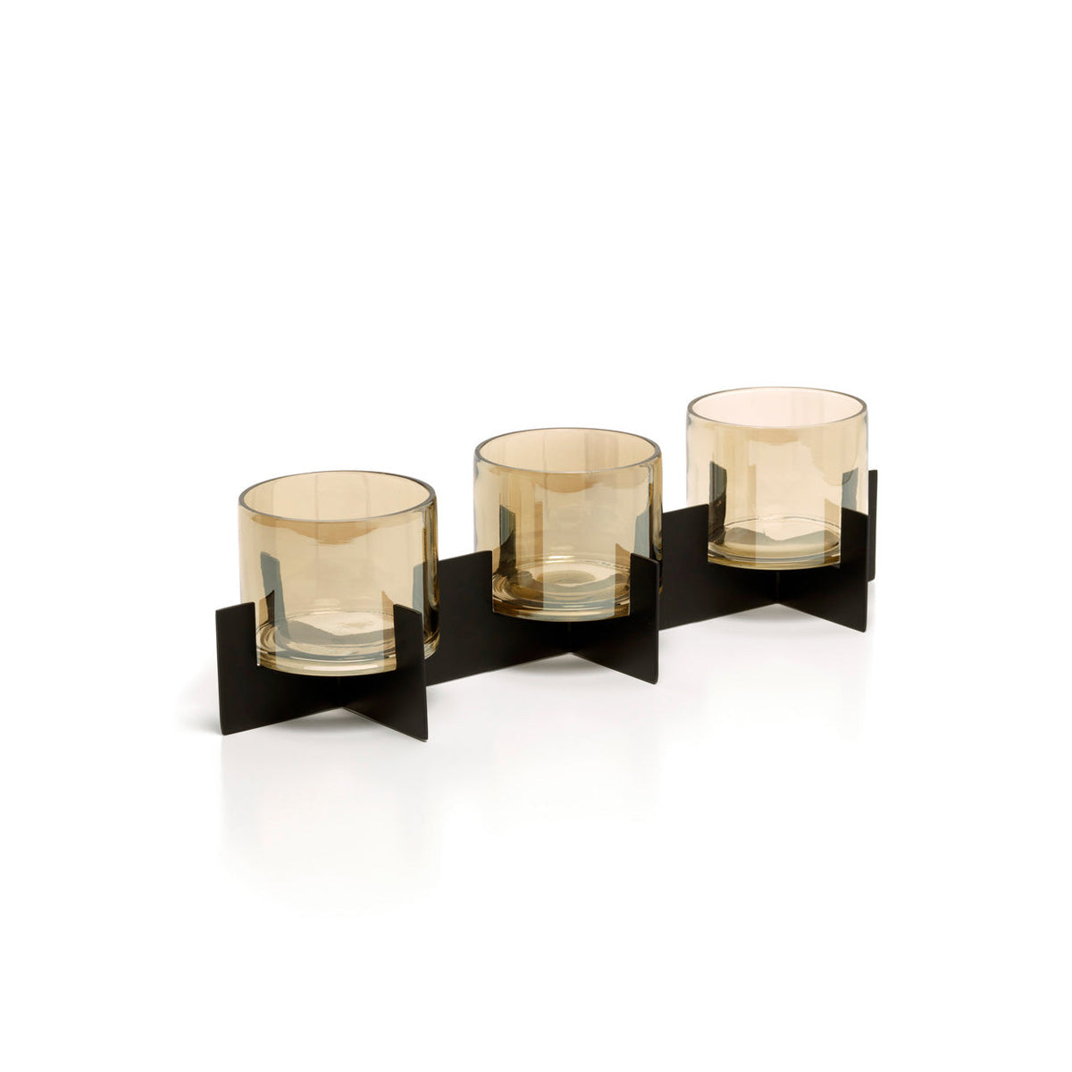 Trio Noir lysestage, sort – Bazar Bizar