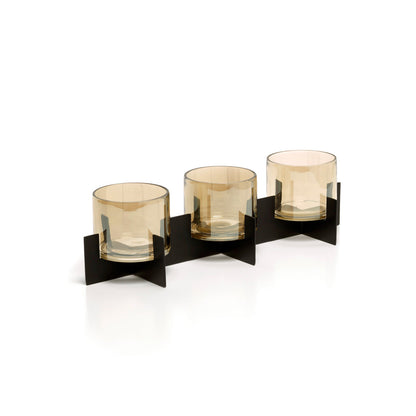 Trio Noir lysestage, sort – Bazar Bizar