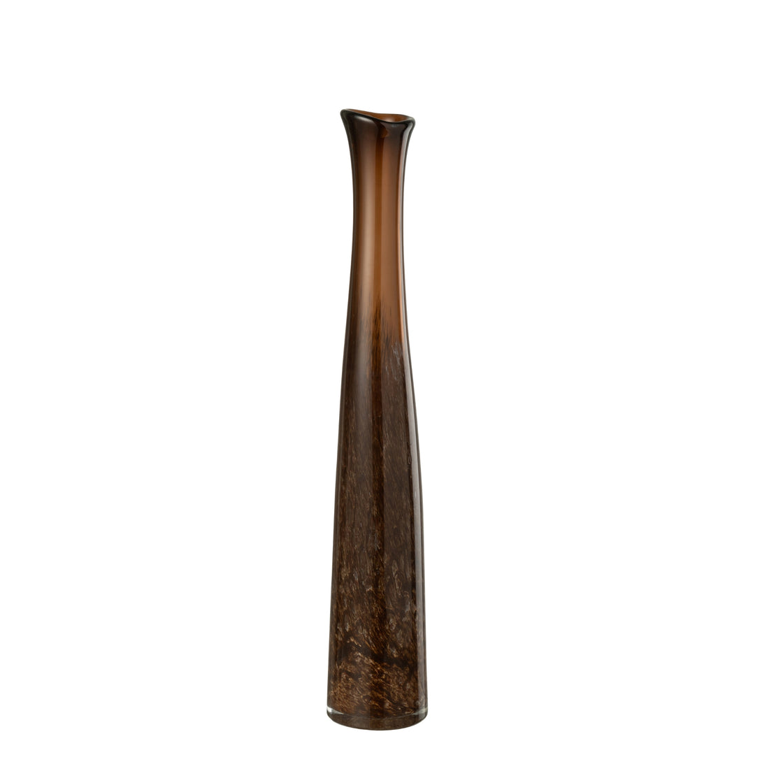 Mørkebrun glasvase cylinder small J-Line