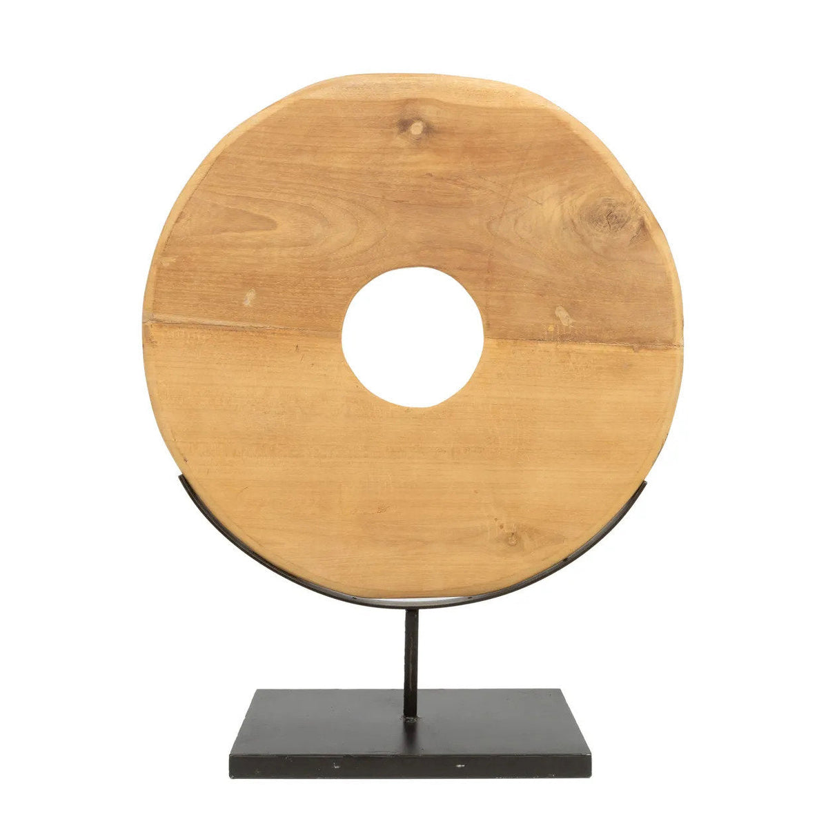 Teak Disc på stand Large Bazar Bizar