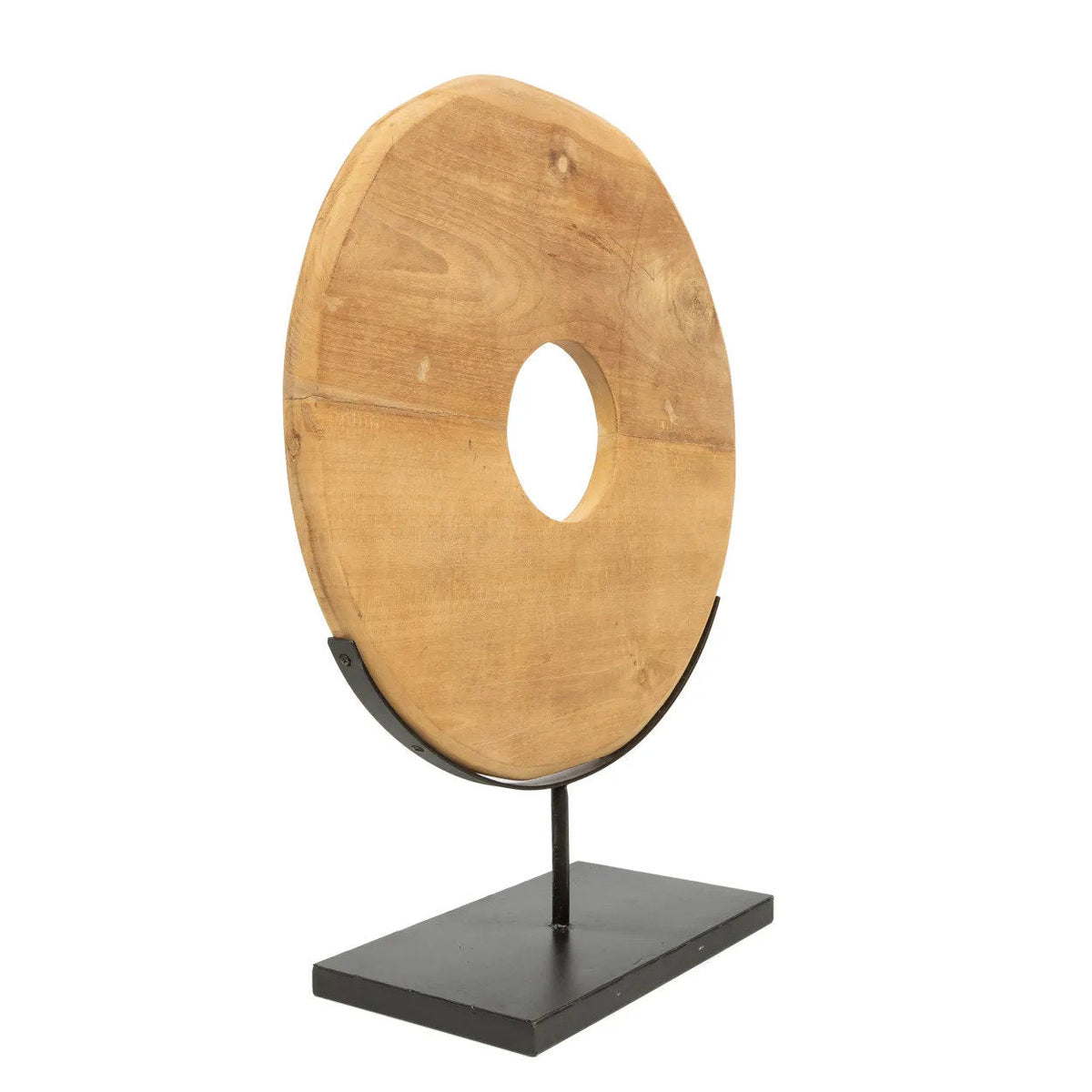 Teak Disc på stand Large Bazar Bizar