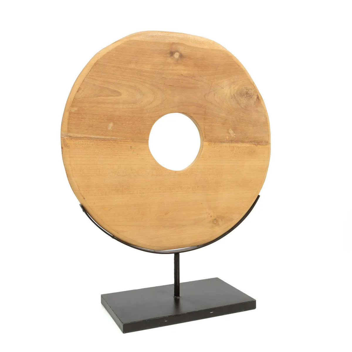 Teak Disc på stand Large Bazar Bizar