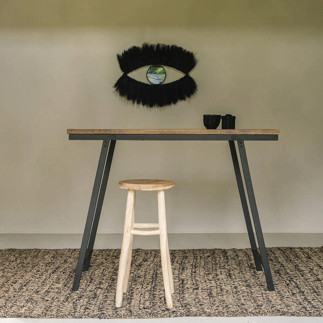 Black Eye Spejlet - Sort 100x60cm Bazar Bizar