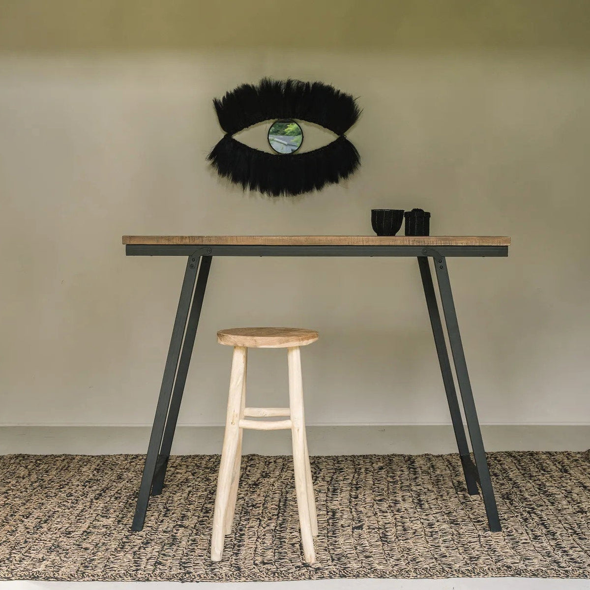 Black Eye Spejlet - Sort 100x60cm Bazar Bizar