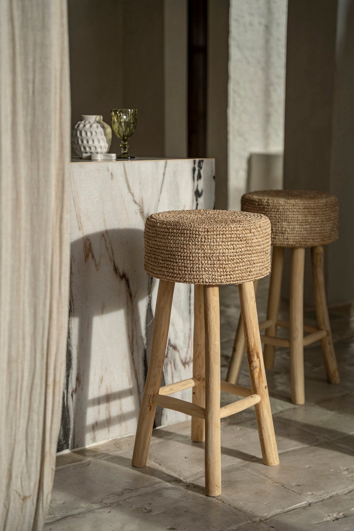 Raffia barstol Bazar Bizar