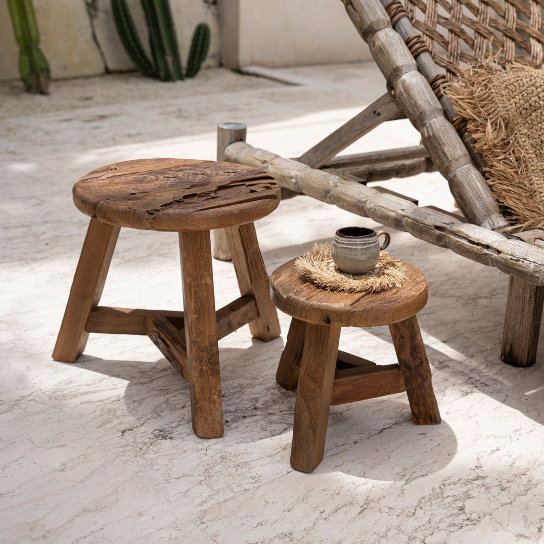 Yatai Taburet Naturel Large Bazar Bizar