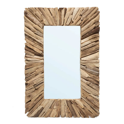 Driftwood-indrammet spejl - Natur - M Bazar Bizar