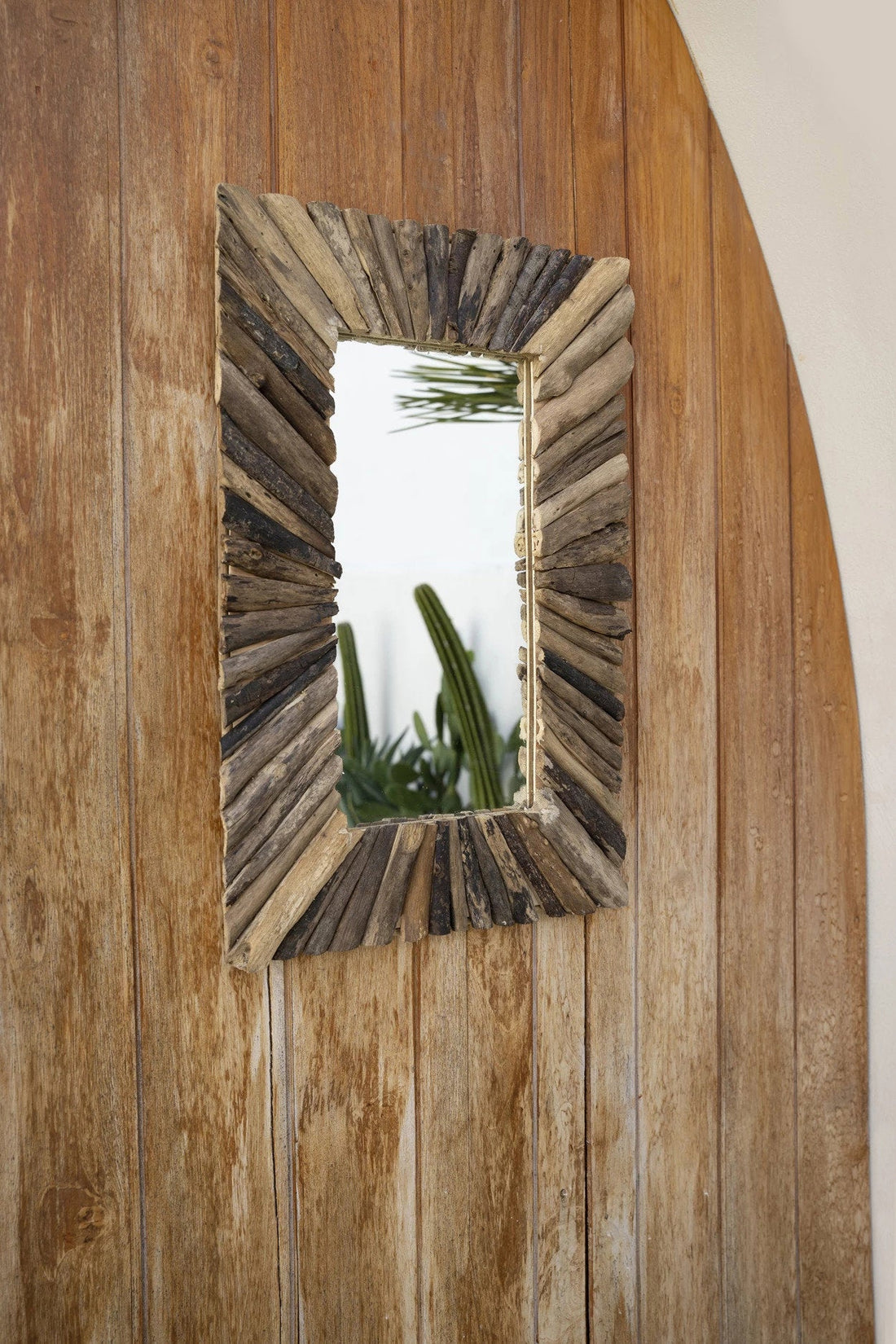 Driftwood-indrammet spejl - Natur - M Bazar Bizar
