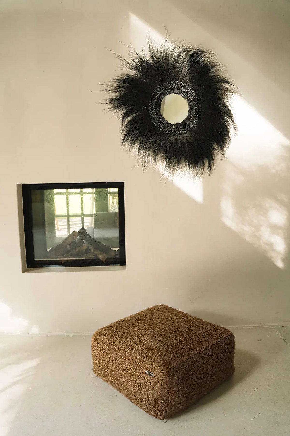 Simba Spejl - Sort - M 70x70cm