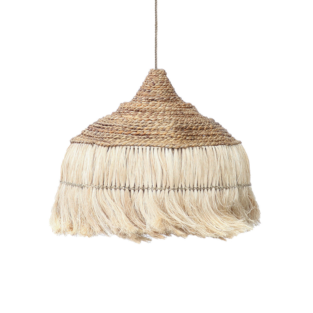 Abaca Hoola Pendellampe Naturel Large Bazar Bizar