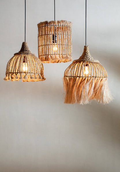 Abaca-lampen med kvaster - Natur - S Bazar Bizar