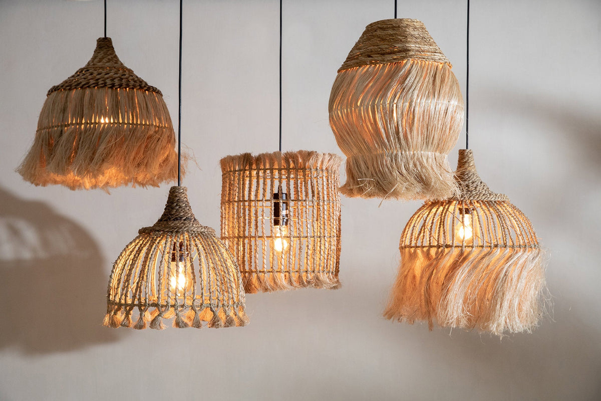 Abaca-lampen med kvaster - Natur - S Bazar Bizar
