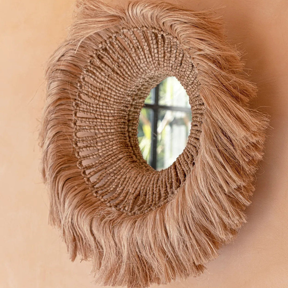 Abaca Solomon Spejl - Natur 85x85cm Bazar Bizar