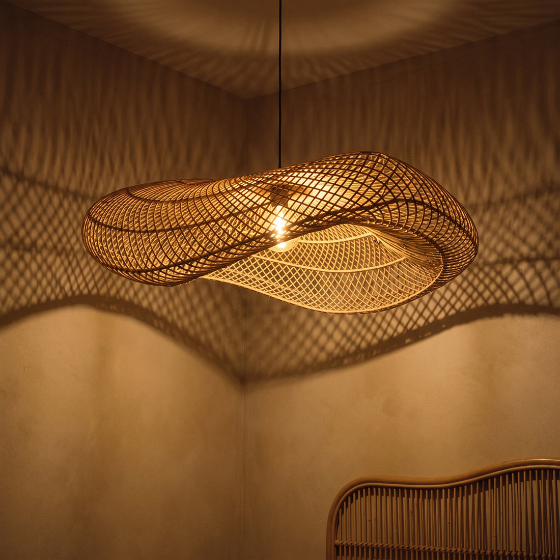 Pendellampe Wave Natural XL Raw Materials