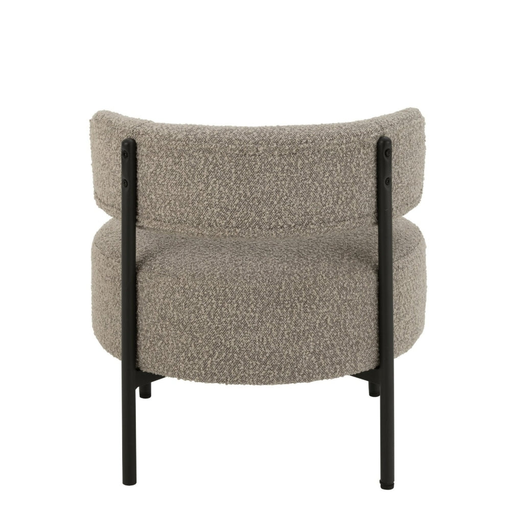 Loungestol København Bouclé Multiplex/Polyester Grå/Sort J-Line