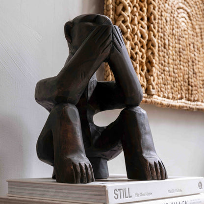 MUST Living Skulptur Monkey Say Nothing