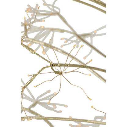 Juletræ med 2700 LED-lys, metal, guldfarvet, medium, H210 cm, J-Line