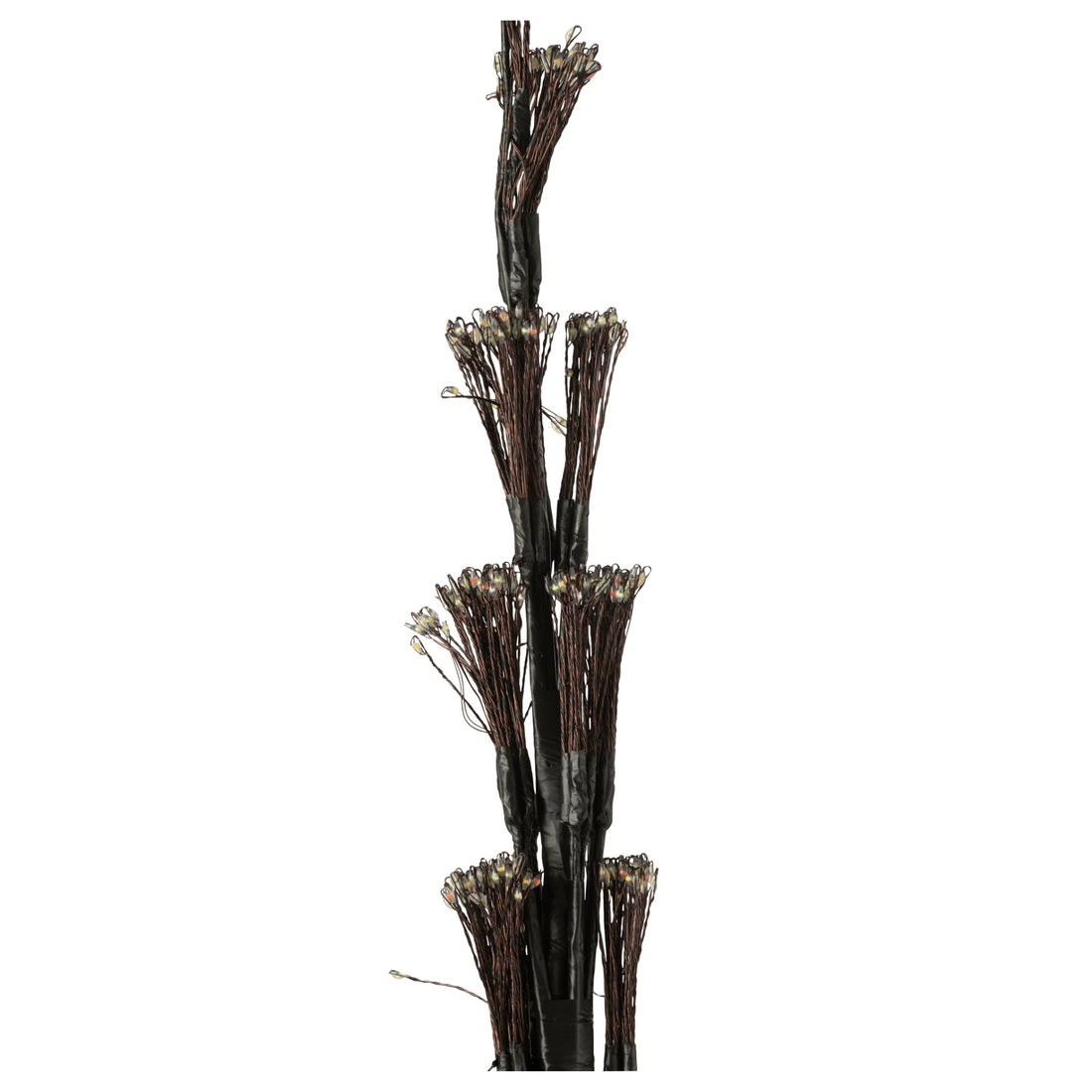 Juletræ med LED-lys i flere farver, sort jern, ekstra stort, H 240 cm, J-Line