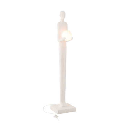 Staanlamp Persoon Polyresin Wit J-Line